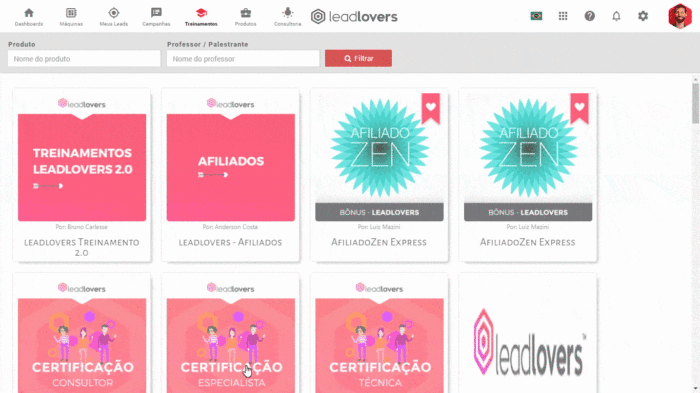 área de membros leadlovers
