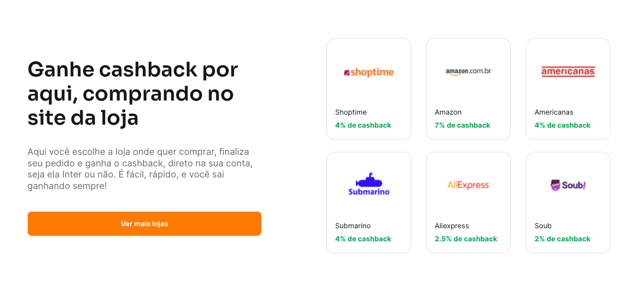 o que é o intershop e como ganhar cashback