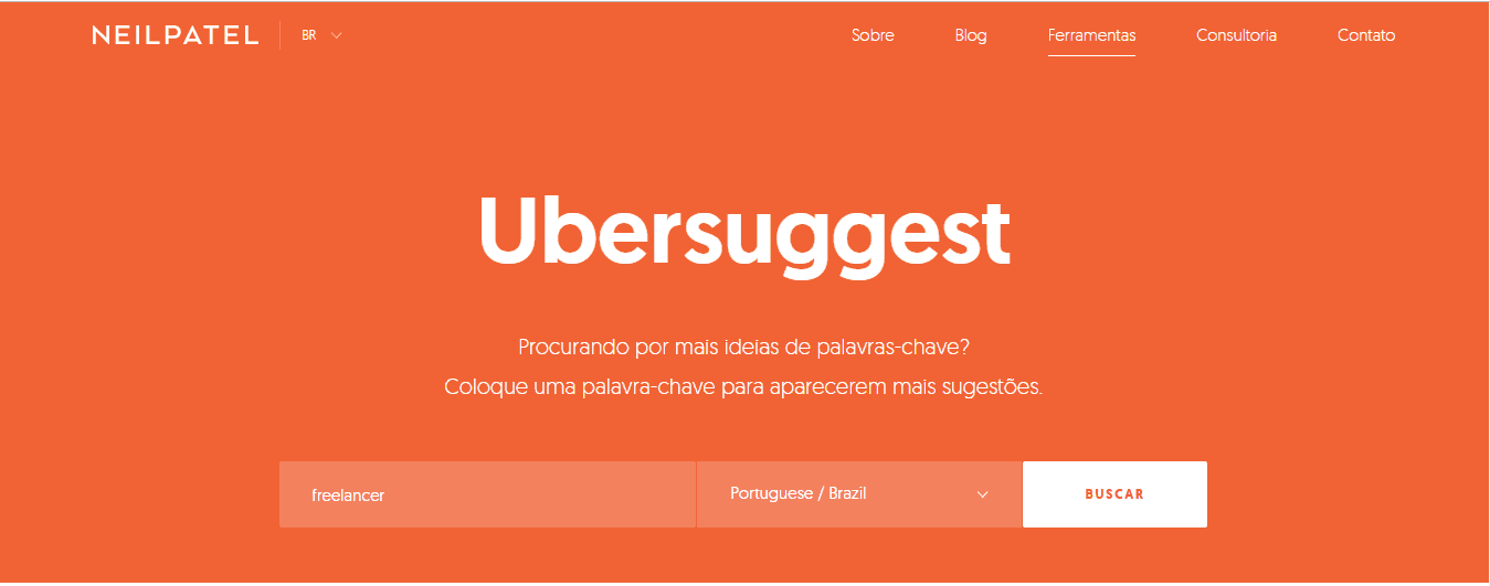 Ubersuggest funciona